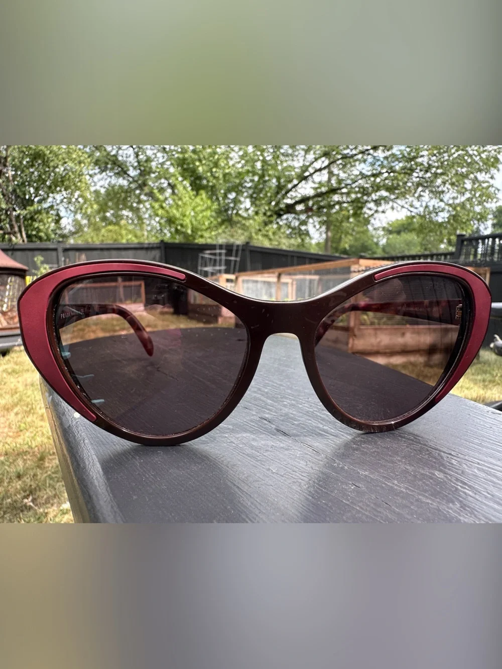 Prada Cat-Eye SPR14U YEO-6X1 Sunglasses